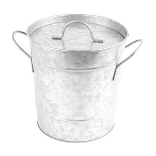 GALVANISED STEEL WINE & CHAMPAGNE BUCKET WITH LID - INSULATED - 225mm H x 194mm Dia - CK824 - EACH