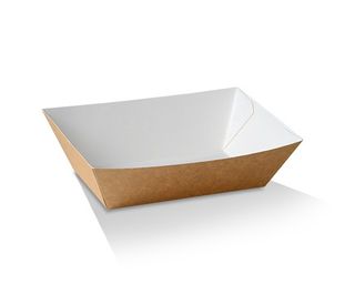 GREENMARK BROWN & WHITE CARDBOARD TRAY # 3 140X85X55MM ( BT3 ) - 250 - SLV