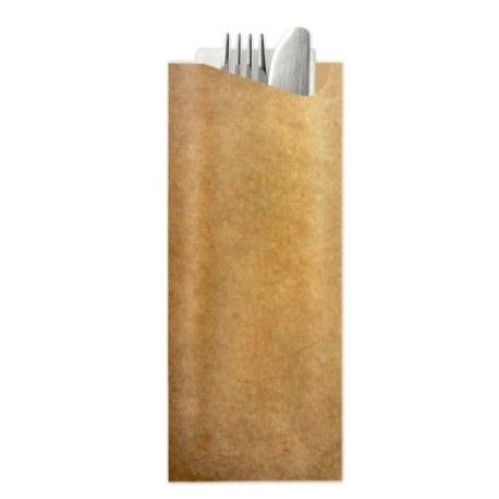 ELAG POCHETTA KRAFT CUTLERY POUCH 2PLY NATURAL NAPKIN, 85mm x 190mm - 350 - CTN