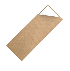 GREENMARK KRAFT CUTLERY POUCH WITH WHITE NAPKIN - 75MM X 190MM - CPN - 1000 - CTN