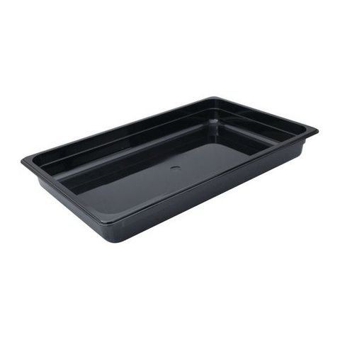 GASTRONOM POLYCARB FOOD PAN - BLACK - 1/1 SIZE - 530 x 325 x 65mm ( 8.47L ) - 850102 - EACH