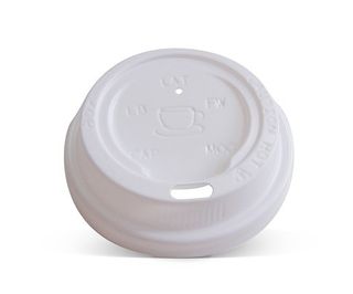 PAC TRADING LID - WHITE 8oz - 20oz (90mm) FLAT COFFEE CUP LID - 50 - SLV