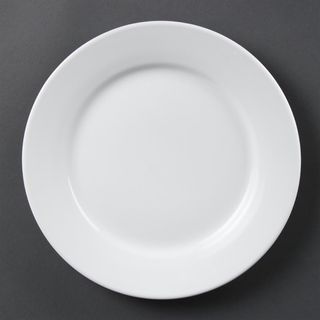 OLYMPIA WHITEWARE WIDE RIMMED PLATES 250MM ( CB481 ) - 12 - CTN