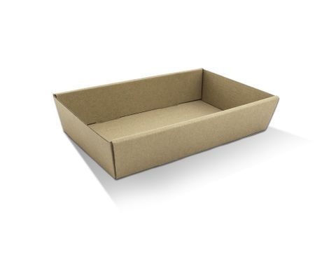 GREENMARK BROWN CATERING TRAY - MEDIUM, 360 X 255 X 50MM - 100 - CTN ( BCTM50 )