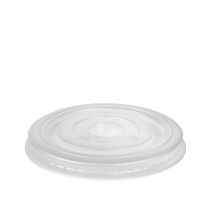 ECO+ CLARITY CLEAR rPET CUP LID - FLAT 15 - 24oz ( 98mm dia ) - 50 - SLV