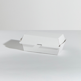 PINNACLE ENVIRO SNACK BOX REGULAR - PLAIN WHITE 175 x 91 x 100mm - 50 - SLV
