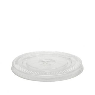 ECO+ CLARITY CLEAR PET CUP LID - FLAT 12oz - ( 92mm dia ) - 33-EC92CCFL - 1000 - CTN