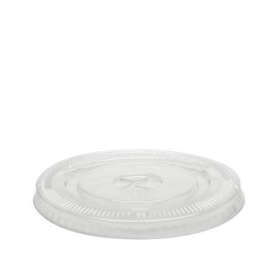 ECO+ CLARITY CLEAR PET CUP LID - FLAT 12oz - ( 92mm dia ) - 50 - SLV