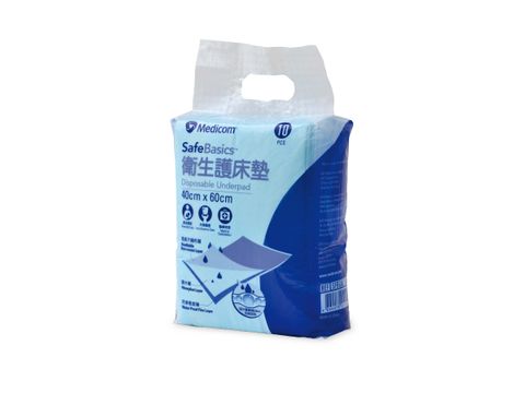 MEDICOM SAFEBASICS DISPOSABLE UNDERPADS 40CM x 60CM ( 30 PACKS x 10 / PACK ) - 300 - CTN