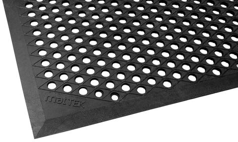 CUSHION EASE 550mm X 850mm BLACK NITRILE RUBBER SAFETY MAT - EACH
