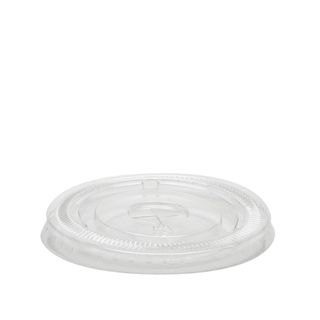 ECO+ CLARITY CLEAR rPET CUP LID - FLAT 8 - 10oz ( 78mm dia ) - 50 - SLV