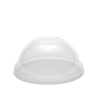 ECO+ CLARITY CLEAR rPET CUP LID - DOME 12oz - ( 92mm dia ) - 50 - SLV