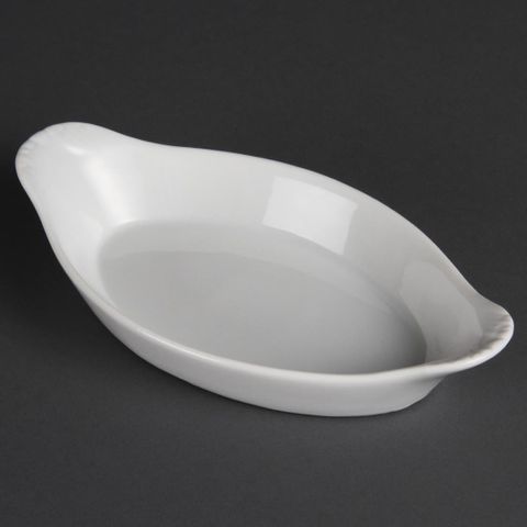 OLYMPIA WHITEWARE OVAL EARED DISHES - WHITE - 204 x 118mm - W441 - 6 - CTN