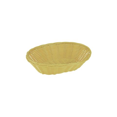 BREAD BASKET PP OVAL STRAW COLOUR 240MM - 41849 - 12 - PKT