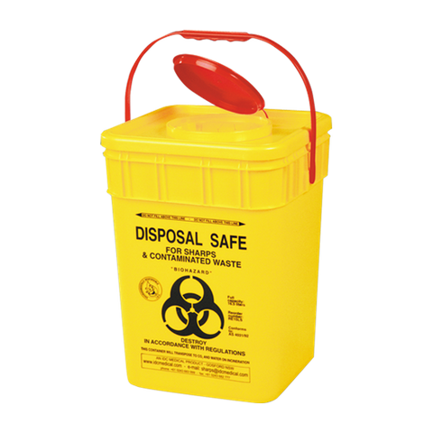 AEROHAZARD SHARPS DISPOSAL CONTAINER 17L YELLOW ( SD 17500 ) - EACH