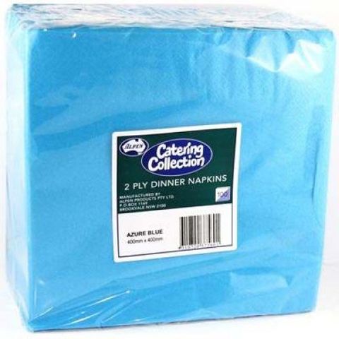 ALPEN CATERING COLLECTION AZURE BLUE 2PLY DINNER NAPKIN - 100 - PKT