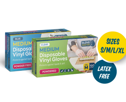 GLOVE MASTER VINYL BLUE PRE - POWDERED GLOVES - EXTRA LARGE - 1000 - CTN