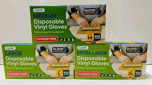 GLOVE MASTER VINYL BLUE PRE - POWDERED GLOVES - EXTRA LARGE - 100 - PKT