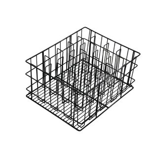 VOGUE GLASS BASKET 20 COMPARTMENT PVC COATED BLACK 430mm x 355mm x 215mm ( GH684 ) - EACH