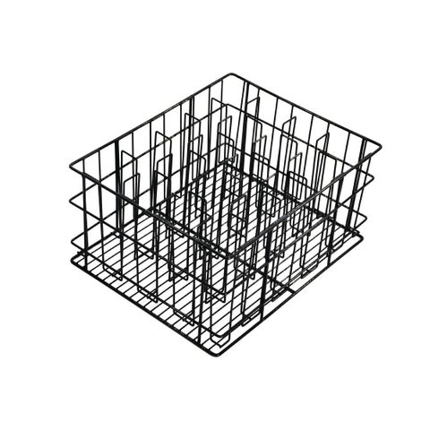 VOGUE GLASS BASKET 20 COMPARTMENT PVC COATED BLACK 430mm x 355mm x 215mm ( GH684 ) - EACH