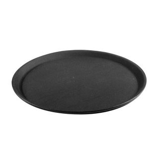 NON SLIP ROUND DRINK TRAY 40CM BLACK EA - 48840 - EACH