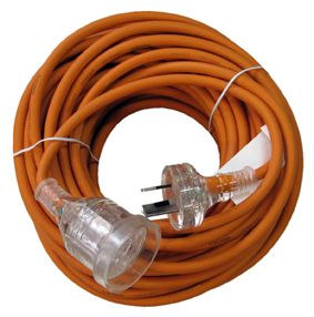 CLEANSTAR 20MTR COMMERCIAL RUBBER EXTENSION LEAD, ORANGE, 10AMP - (CE2010) - EACH