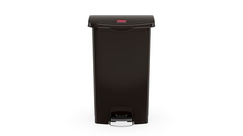 RUBBERMAID 68L SLIM JIM RESIN STEP-ON FRONT STEP CONTAINER  / BIN - BLACK ( R1883613 ) -EACH