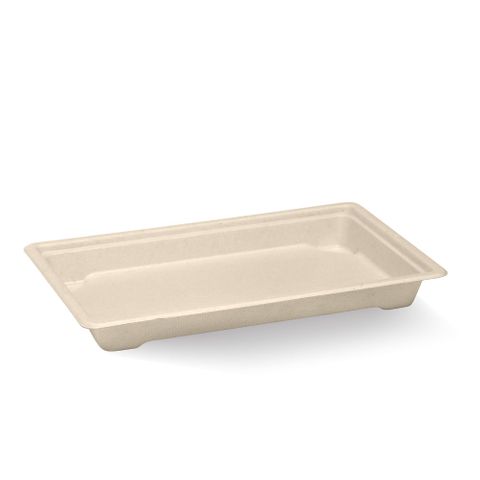 BIOPAK LARGE BIOCANE Sushi Tray - 214X134X24mm - natural - 100 - ( B-ST-LARGE ) - SLV