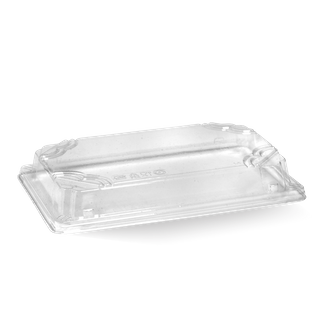 BIOPAK LARGE SUSHI TRAY PLA LID CLEAR - 216X135X32mm - 600 - ( B-STL-LARGE ) - CTN