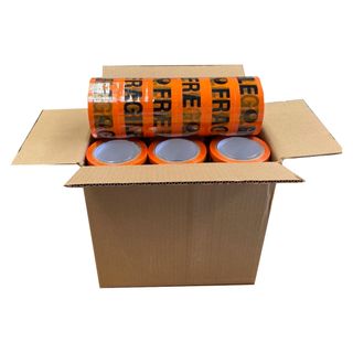 FRAGILE TAPE - Black & Orange - 48mmx66m - ROLL