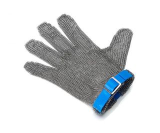 EUROFLEX 5 FINGER WRIST MESH GLOVE - MEDIUM - STAINLESS STEEL - EACH