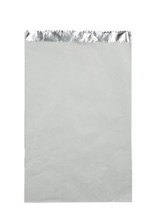 CHICKEN BAG PLAIN WHITE HALF / SMALL - FOIL LINED - 195mm L x 175mm W + 50mm G - 250- PKT