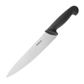 HYGIPLAS 8.5" (21.5CM) COOKS KNIFE BLACK HANDLE - C265 - EACH