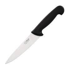 HYGIPLAS 6" (160MM BLADE) COOKS KNIFE BLACK HANDLE - C554 - EACH