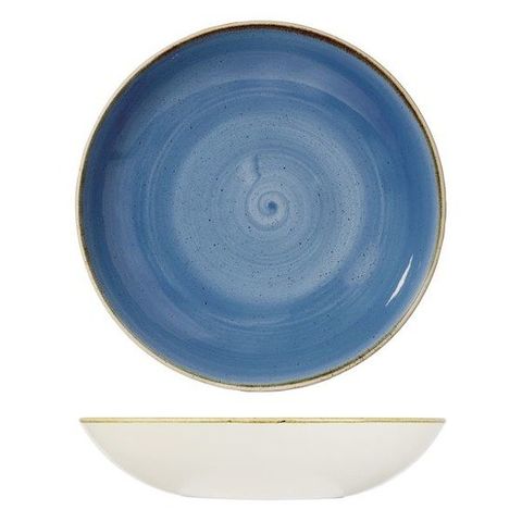 BOWL COUPE 182MM CHURCHILL STONECAST CORNFLOWER BLUE - 9975618-B - 12 - CTN