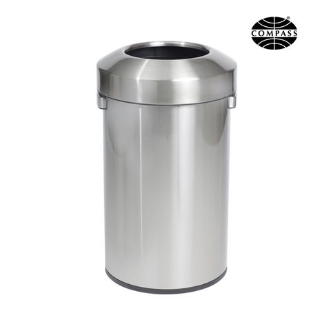 COMPASS STAINLESS STEEL URBAN OPEN TOP BIN 60L - 769260 - EACH