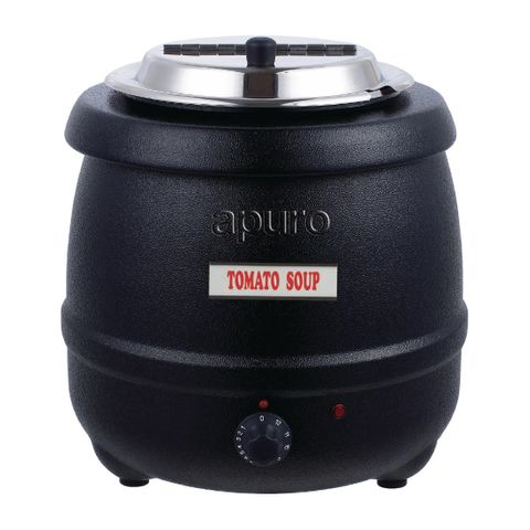 APURO SOUP KETTLE - BLACK - 10L CAPACITY - L715-A - EACH