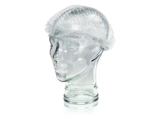 MEDICOM PP CLIP CAP / BERET 21" - WHITE ( MED008044W ) - 1000 - CTN