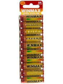 WINMAX ALKALINE AA SIZE BATTERIES -10 PACK