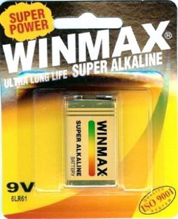 WINMAX ALKALINE 9 VOLT BATTERY - 48 - CTN