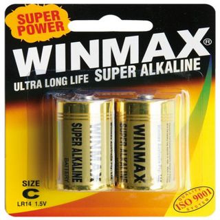 WINMAX ALKALINE C SIZE BATTERIES -  (2 PACKS X 48) - 96 - CTN