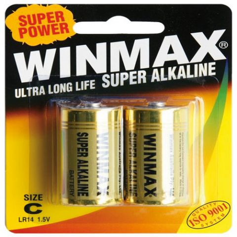 WINMAX ALKALINE C SIZE BATTERIES -  (2 PACKS X 48) - 96 - CTN