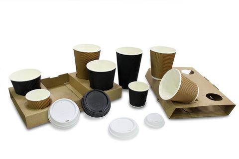 LOCKEY CARDBOARD 4 CUP DRINK HOLDER / CARRY TRAY - 10 - SLV