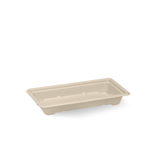 BIOPAK SMALL BIOCANE Sushi Tray - 167X91X24mm - natural - 600 - ( B-ST-SMALL ) - CTN