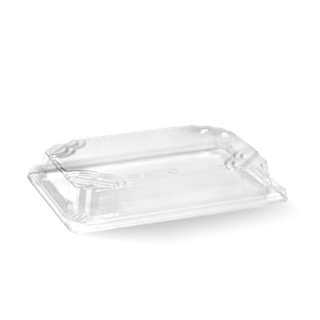 BIOPAK SMALL SUSHI TRAY PLA LID CLEAR - 169X93X32mm - 600 - ( B-STL-SMALL ) - CTN