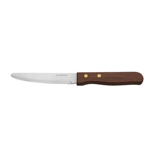 ATHENA STEAK KNIFE JUMBO WOOD HANDLE 252MM - DOZEN - 19950 ( SK-04RW )