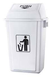 OATES WHITE FLIP BIN 55L ( BB-55FW ) - EACH