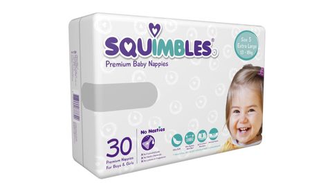 SQUIMBLES NAPPIES - SIZE 5 (13 - 18KG) - EX-LARGE - (SQXL120) - 120 - CTN