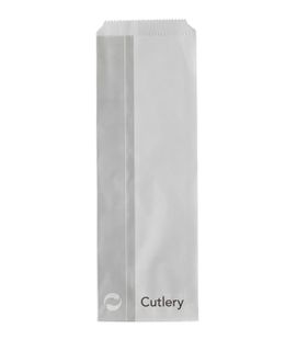 CUTLERY BAGS - WHITE & SILVER - 1000 - CTN