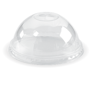 BIOPAK 300 - 700ml cup dome LID with X slot - clear - ( C-96D(X) ) - 100 / SLV